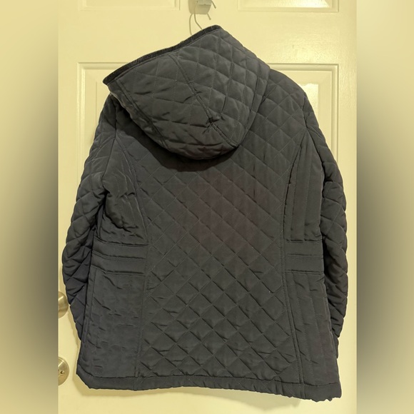 Laundry by Design Quilted Navy Women's Puffer Jacket with Hood - Picture 2 of 3